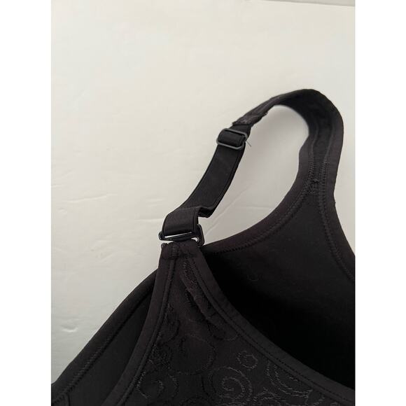 Bali Women's Comfort Revolution Wireless Bra Adjustable Straps Black Size 40C - Picture 10 of 10